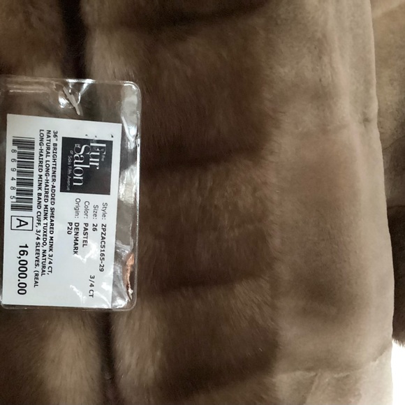 NWT Zac Posen Mink Sheared with Wild Mink trim sz Sm - Picture 10 of 10